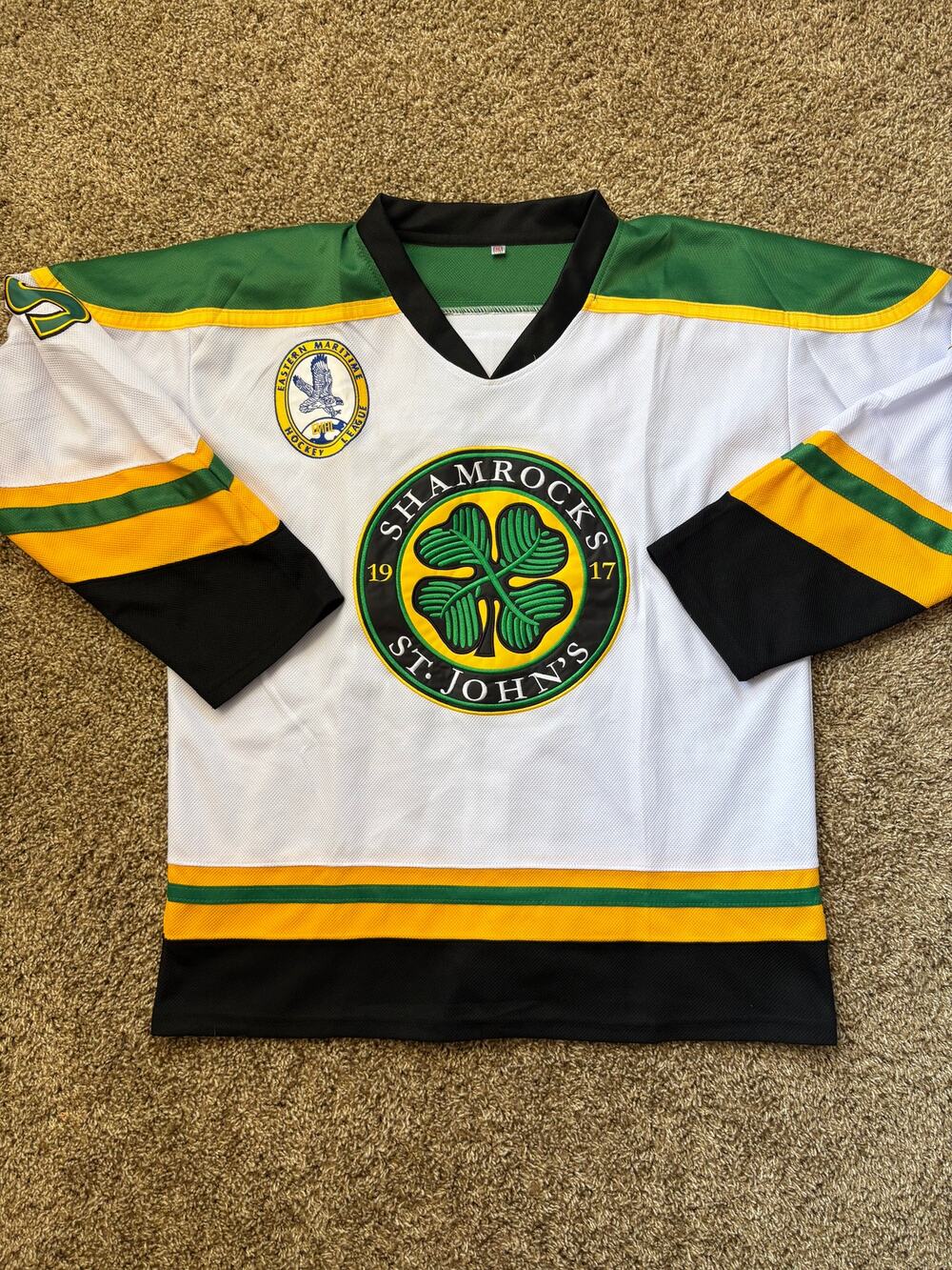 St John's Shamrocks EMHL Eastern Maritime Hockey League Jersey Size Medium